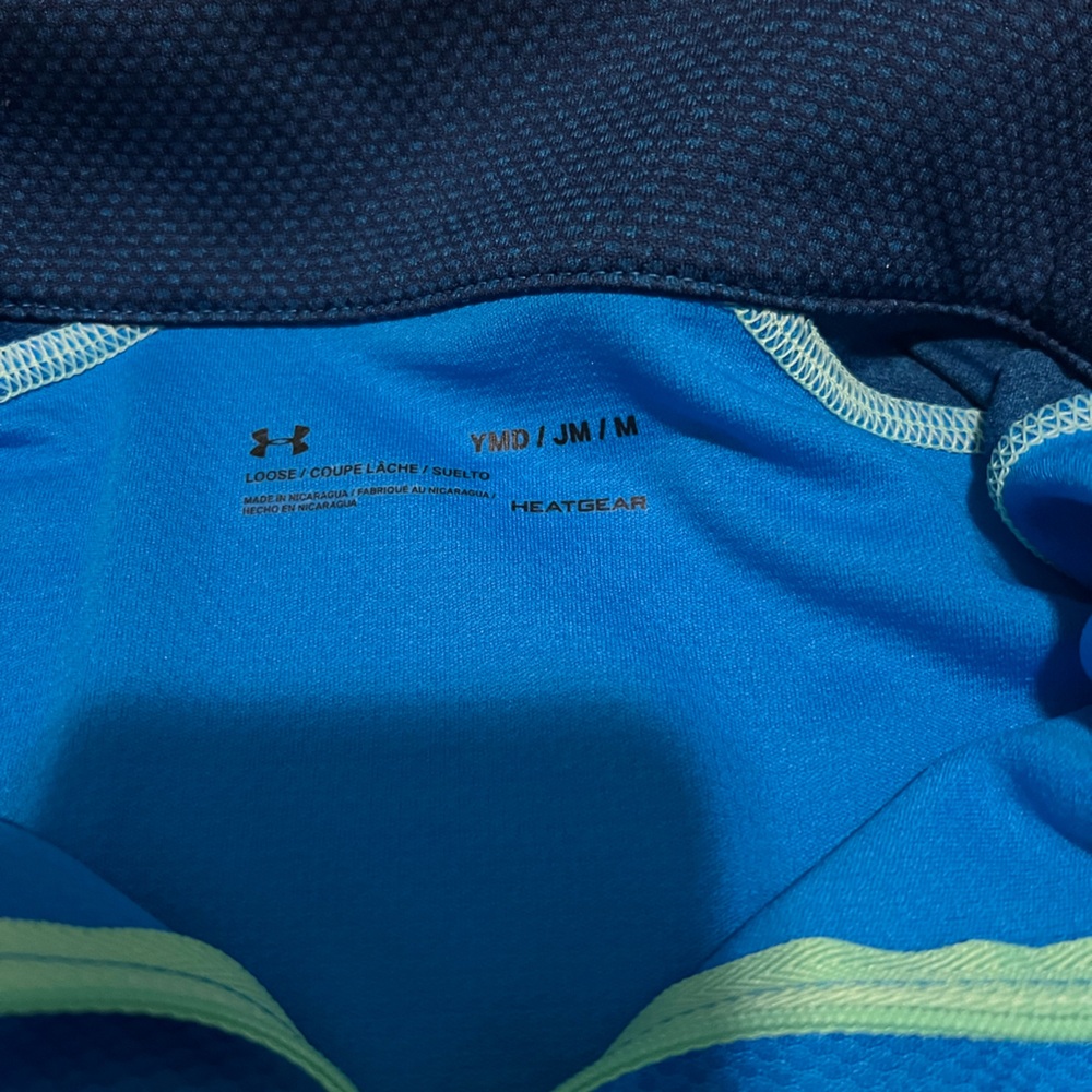 Under Armour Navy and Light Blue Athletic Shirt youth boys - Picture 3 of 3